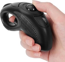 welspo Wireless USB Handheld Finger Trackball(Black) Mouse with Laser... Bundle picture