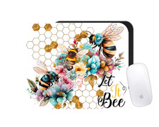 Let It Bee Cartoon Mouse Pad | Cute Insect Desk Mat | Custom Kids Gift picture