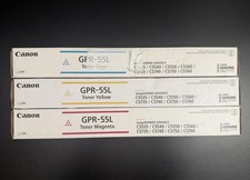 Genuine Canon GPR-55L Toner Cartridges Cyan, Yellow & Magenta, Sealed, Lot of 3 picture