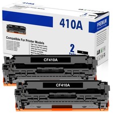2x Black CF410A Toner Compatible With HP 410A LaserJet MFP M477fdn M452nw M452dn picture