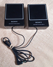Used SONY SPEAKER SYSTEM SRS-3 Mini Stereo Speakers - Great for Walkman or PC picture
