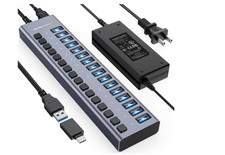 Concentrador USB 3.0 con alimentación y 16 puertos USB 3.0. Incluye adaptador d picture