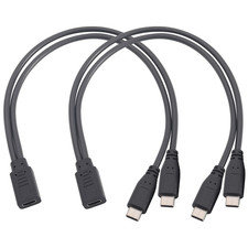 USB C Female to Dual USB C Male Y Adapter, 1ft Splitter Cable for Simultaneous picture