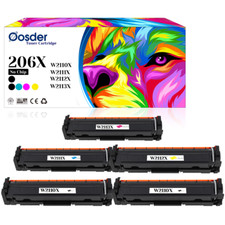 206X Toner(No Chip), 2x BK & 1x C/M/Y, for HP M255dw/M282/283fdw, W2110X W2111X picture