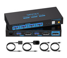 Displayport KVM Switch 2X1 DP1.4 Resolutions 8K@60hz USB 3.0 picture