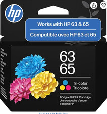 B7RT2AN New Genuine HP 63 / 65 Tri-color Ink Cartridge 01/2028 picture