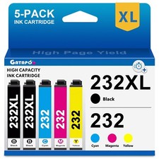 5 Pack T232 232XL Compatible Ink Cartridge for XP 4205 4200 WF2930 2950 picture