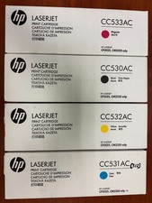4 GENUINE HP 304A, TONER CC530AC, CC531AC, CC532AC, CC533AC; CP2025 CM2320 picture