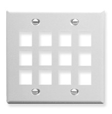 ICC Faceplate Flat 2-gang 12-port White TDICC-IC107F12WH Garden Improvement picture