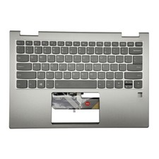 New 5CB0Q95936 For Lenovo Yoga 730-13IKB Palmrest w/ Backlit Keyboard Silver US picture
