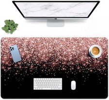 Elegant Rose Gold Large Mouse Pad - Non-Slip & Waterproof Desk Mat 31.5