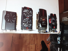 LOT OF 4 GRAPHICS CARDS ASUS EVGA 3 X GTX 650 & 1 X HD 7700 picture