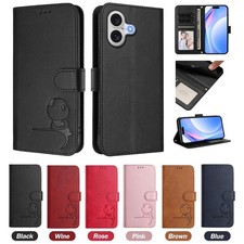 Leather Panda Cat Wallet Cover Case For ZTE Blade A52 A36 A56 A76 Nubia V70 P7 picture