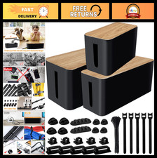 128PCS Cable Management Kit - 3 Pack Wire Organizer, Cord Hider Box for Home & O picture