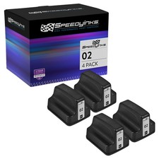 SPEEDYINKS 4PK Replacement HP 02 Ink C8721WN Black PhotoSmart C5180 C6280 C7280 picture