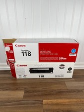 LOT X2 Genuine Canon 118 BLACK + BLUE Toner Cartridge imageCLASS USED READ picture