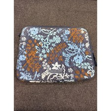 Vera Bradley Laptop Sleeve Quilted Floral 14 Inch Blue Women picture