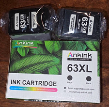 Ankink 63XL Black Compatible Ink Cartridge 2-Pack for HP Inkjet Printers picture