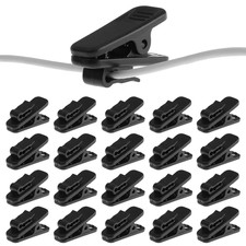 Clips for Earphone Wire, 24 Pack, Black picture