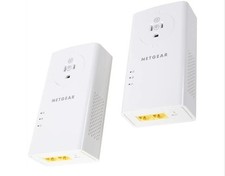 NETGEAR PLP2000 Powerline Ethernet Adapter Kit 2000Mbps 2-Pack Dual Port Outlet picture