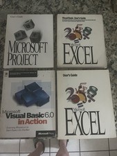 Lot of 4 Vintage computer books OEM Microsoft User Manuals - Historic Nostalgic picture