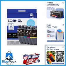 CocoKitch LC401XL LC401 5-Packs High Yield J1010DW Ink Cartridges picture