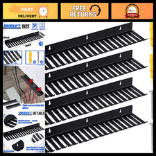 4 Pcs Wall Mount Cable Hanger Organizer - 19 Slot Cord Rack Holder for Storage picture