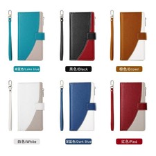 Flip Zip Splice Leather Wallet Cover Case For A17 A57 A16 A36 A56 A27 A34 A54 picture