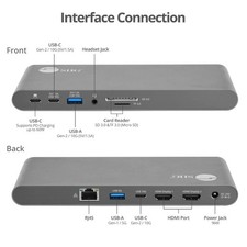 SIIG USB-C MST Docking Station, Dual 4K60Hz, 60W PD, JU-DK0N11-S1 picture