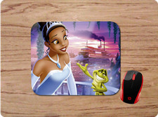 PRINCESS TIANA & FROG CUSTOM MOUSE PAD DESK MAT HOME SCHOOL OFFICE GIFT D2 picture