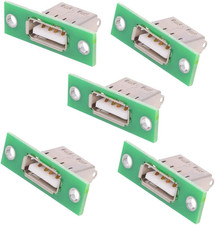 5Pcs USB Type-A Female DIY OEM Socket Connector with Panel Mount picture