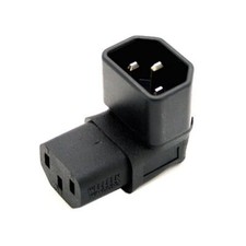 IEC Male C14 - Up Right Angled 90 Degree IEC Female C13 Power Extension Adapter picture