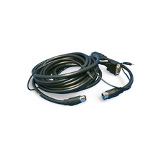 50ft SVGA Monitor HD15 Male to Male Quick Snap Conduit Feed - Black picture