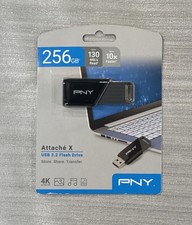 NEW PNY 256GB Attaché X USB 3.2 Gen 1 Flash Drive 256GB, Black and Gray picture