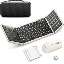 Foldable Combo Keyboard & Mouse, 2.4G + BT5.0 x 2, Full Size Portable Travel picture