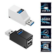 Mini 3 Port USB 3.0 Splitter Hub High Speed ​​Data Transfer Splitter Box Adapter picture