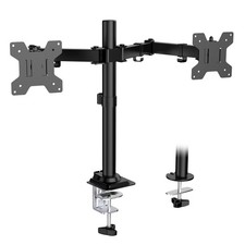 WALI Dual Monitor Stand, Black, C-Clamp picture