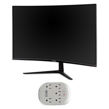 ViewSonic VX3218-PC-MHD Curved LCD Gaming Monitor + Surge Protector Wallmount picture