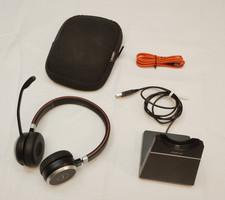 Jabra Evolve 65 Bluetooth Headset w Charging Dock and USB Cable (no USB adapter) picture