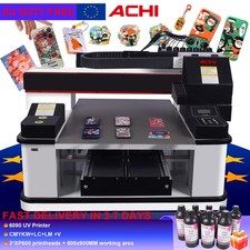 ACHI 6090 UV Printer 3PCS XP600 Print Head 3D Emboss Cylindrical Printing Rotary picture