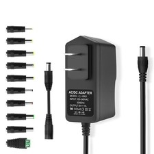 9V 1A AC DC Power Supply Adapter Transformer,DC 9 3.78x2.6x1.65 Inches, Black picture