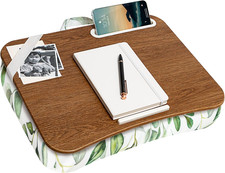 Designer Lap Desk – Watercolor Leaves, Fits 15.6” Laptops picture