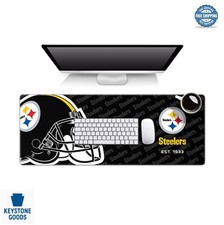 Pittsburgh Steelers Desk Pad 31.5 x 12 Inch Mouse Pad Keyboard Mat Non-Slip picture