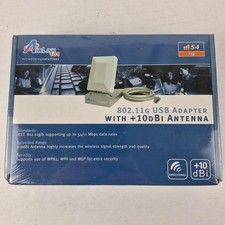 Airlink 101 AWLL3055 802.11g USB Wireless Adapter 10dBi Antenna 54Mbps Sealed picture