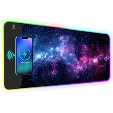 Aimsa Rgb Gaming Mouse Pad Wireless Charging Large Keyboard Mouse Pad 14 Led picture