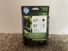 HP 67XL Black / 67 Color Ink Combo Set Exp. 2023 - NEW SEALED  picture