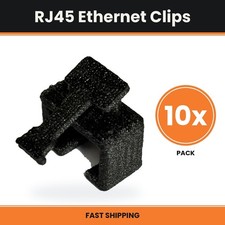 RJ45 Ethernet Plug Clip CAT5 CAT5e CAT6 Connector 3D Printed Replacement 10-Pack picture