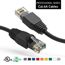 5Ft CAT6A UTP Ethernet Network Booted Cable Black picture