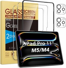 2+2 Pack Screen Protector for iPad Pro 11 Inch, Tempered Glass, Camera Lens Prot picture
