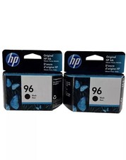 2 Pack New Genuine HP 96 Black Ink Cartridges sealed BOX Twin Two Lot OEM 2020 picture